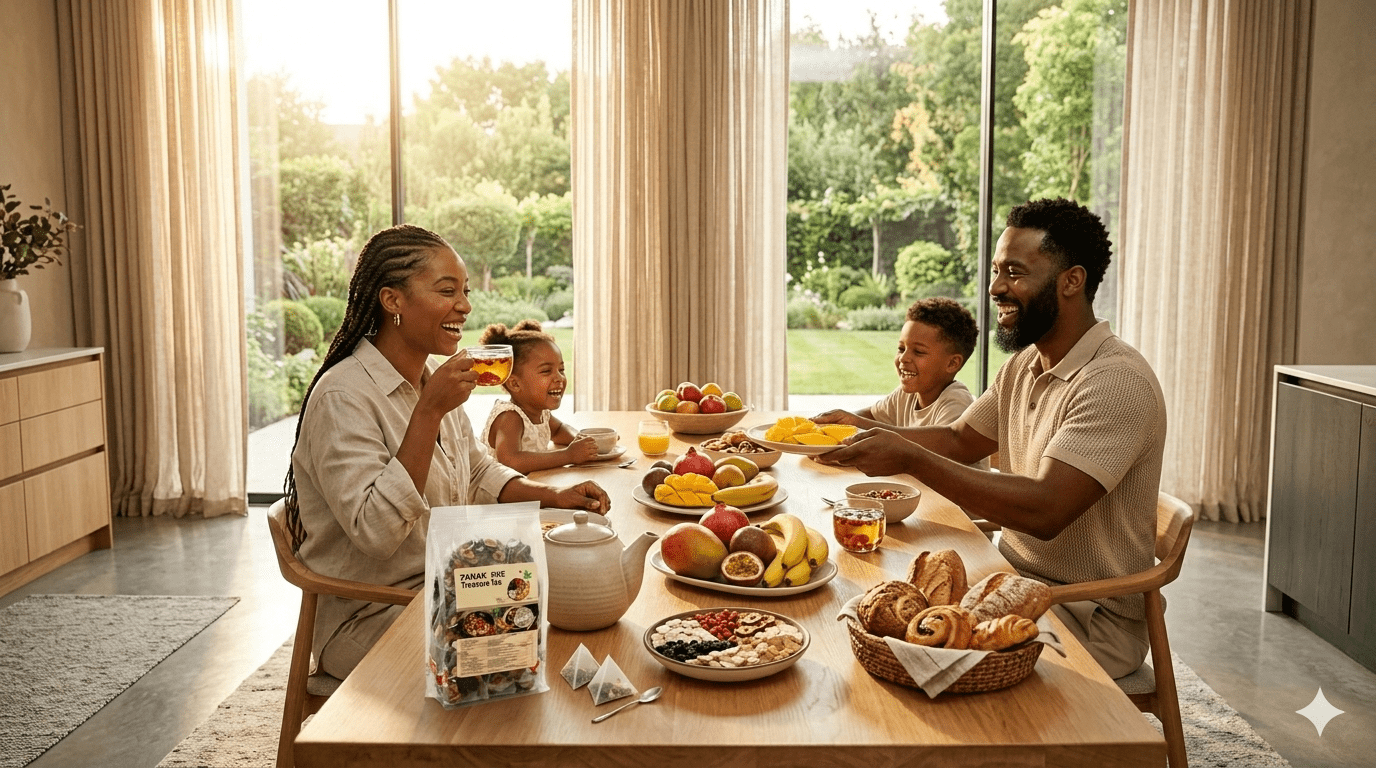 Happy family, energized person living life